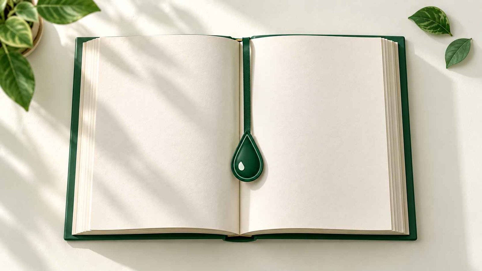 Open book with a raindrop bookmark symbolizing simile meaning