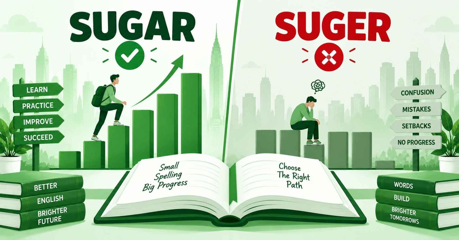 Sugar spelled the same in American and British English infographic