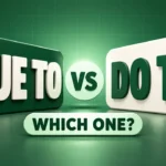 Showdown graphic of due to or do to, with the two phrases facing off