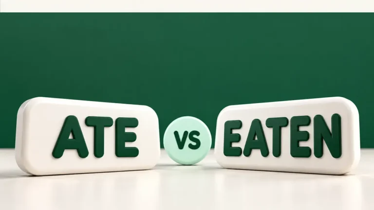 Two rounded word tiles facing each other in a versus layout on a forest green background