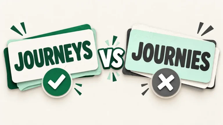 Versus graphic with a green check on the left word card and a gray cross on the right word card