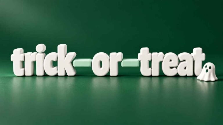 Photorealistic 3D editorial render of the three words physically linked by hyphen bars